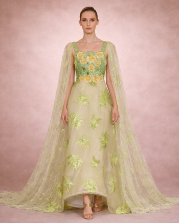 Couture embroided handmade dress