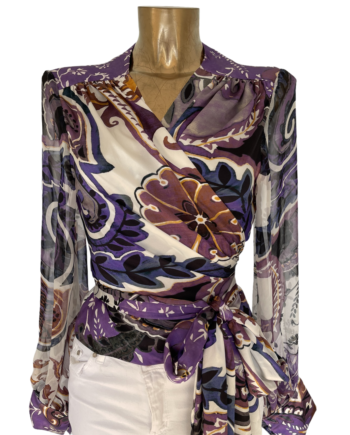 Mid Couture silk satin blouse