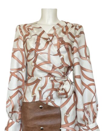Addy van den Krommenacker  silk  wrapblouse
