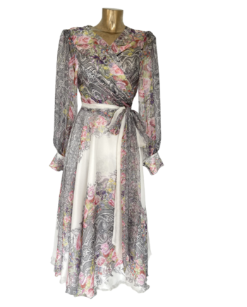 Addy van den Krommenacker  silk chiffon layered dress