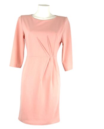 crepe dress with side pleat