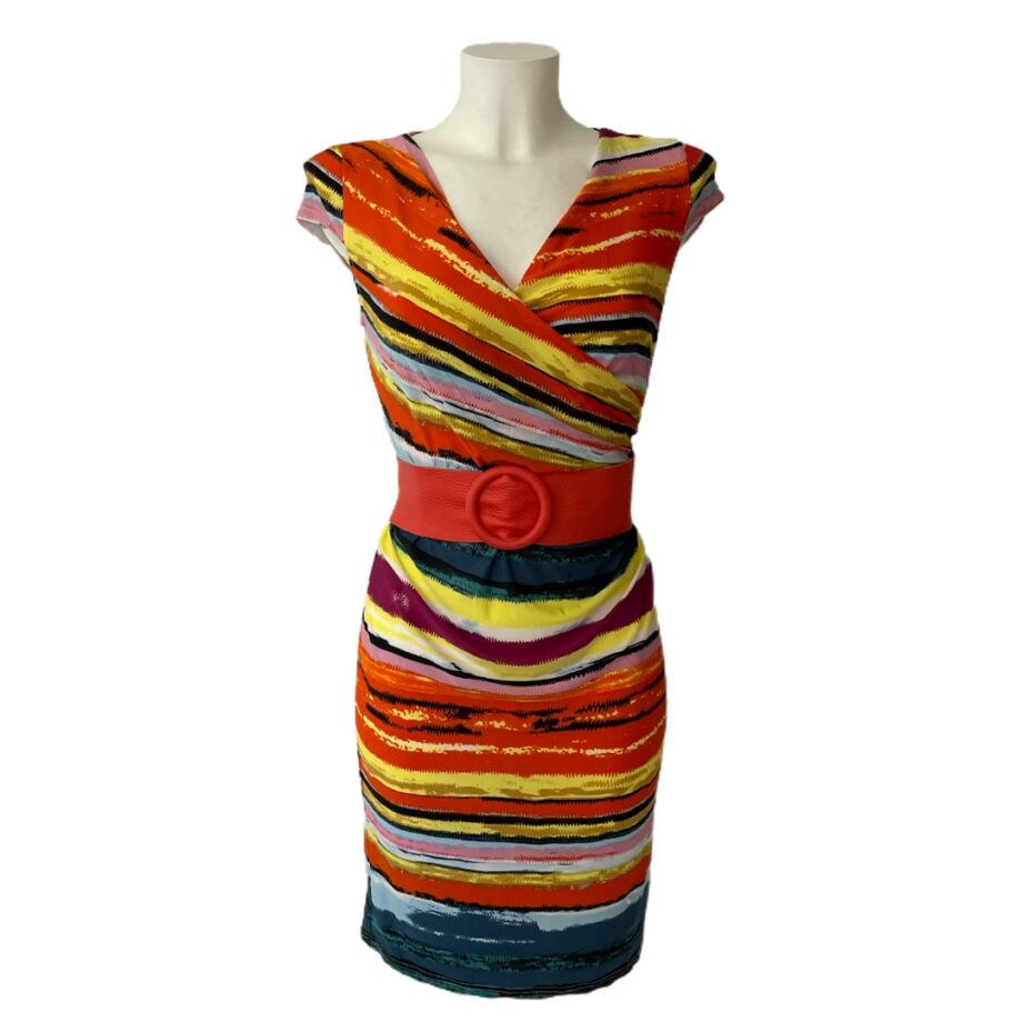 A Comfort draped colour dress
