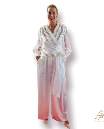 Hammered satin pant