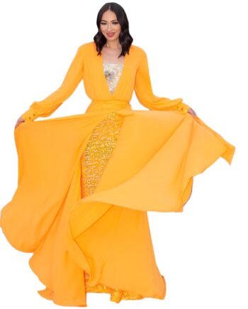 Addy van den Krommenacker chiffon wrapdress