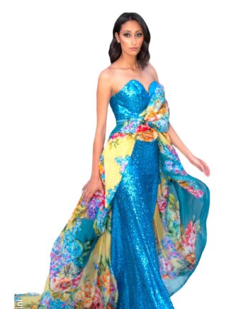 Addy van den Krommenacker printed organza dress