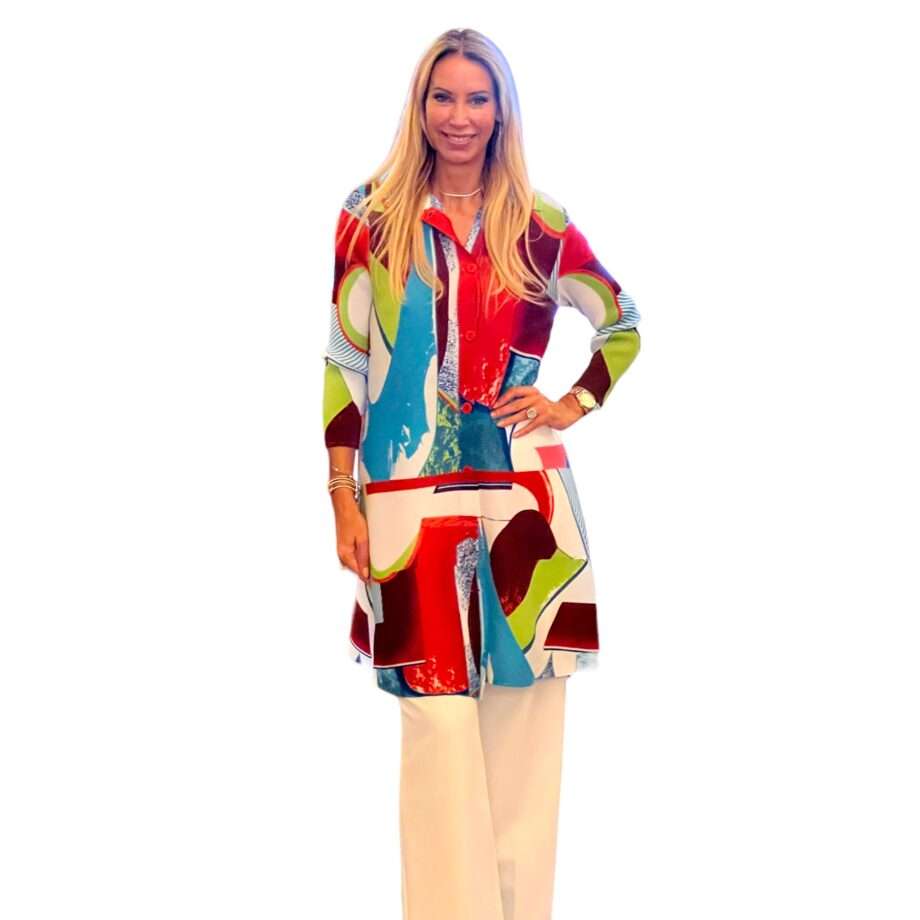 Mikado dress with blouse