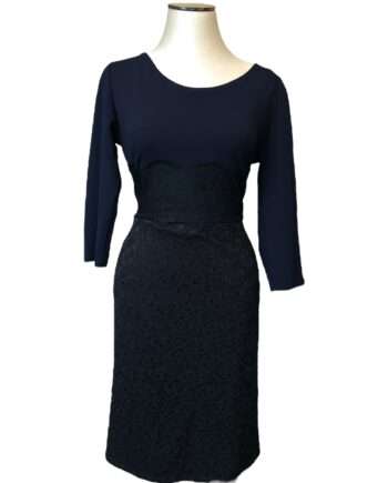 Tube dress with lace skirt navy/black, size M/L