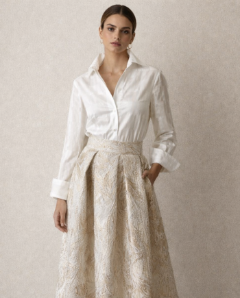 Addy van den Krommenacker organza blouse and midiskirt