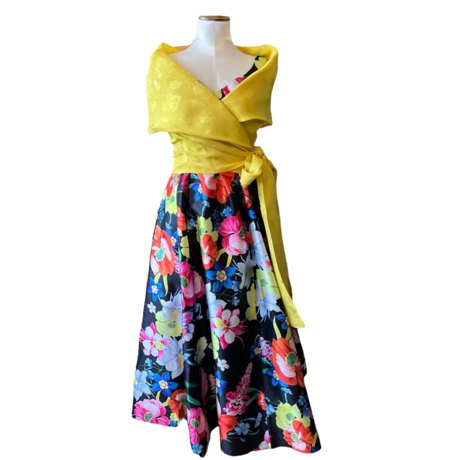 Mikado dress with blouse