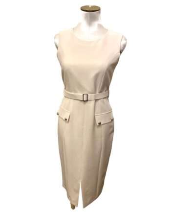 2559 sll ecru tube dress  Stretch gabardine