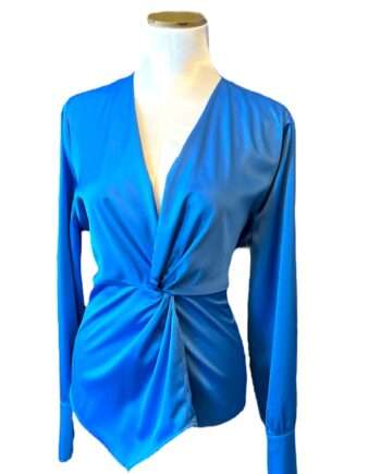 Satin draped blouse  size L/XL
