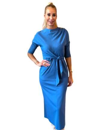 5889 draped jersey midi dress  M/L