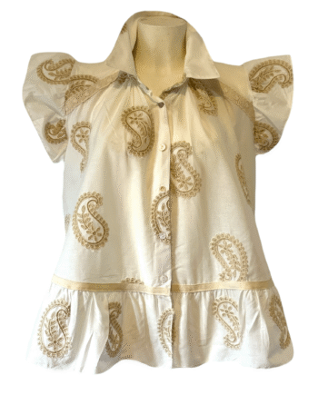 Embroided butterfly blouse