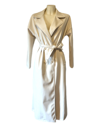 Ecoleather coat ecru
