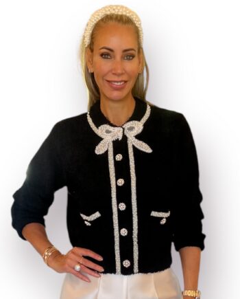 F 2521 pearled cardigan