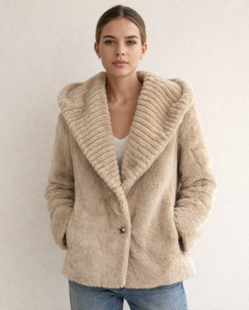 F252578  ecofur coat grege