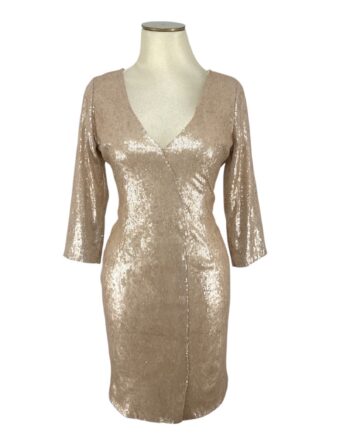 Sequined V neck cocktail dress Size M/L