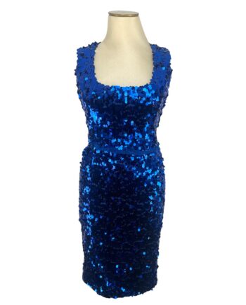 Electric blue sequined dress Size S
