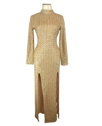 Sculpted gold sequined gown Size M/L