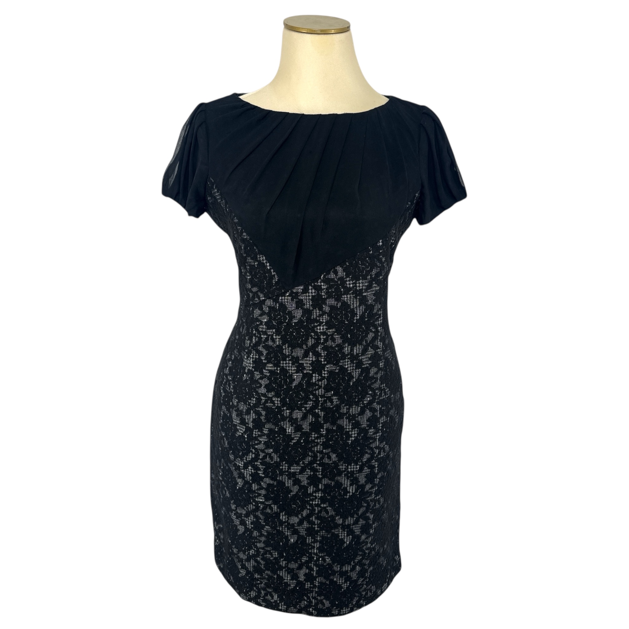 Black dress with floral lace skirt Size M/L