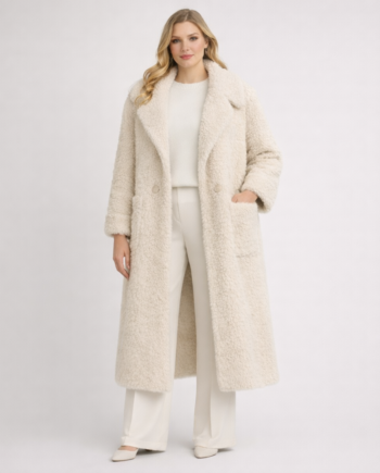 Curly ecru  coat