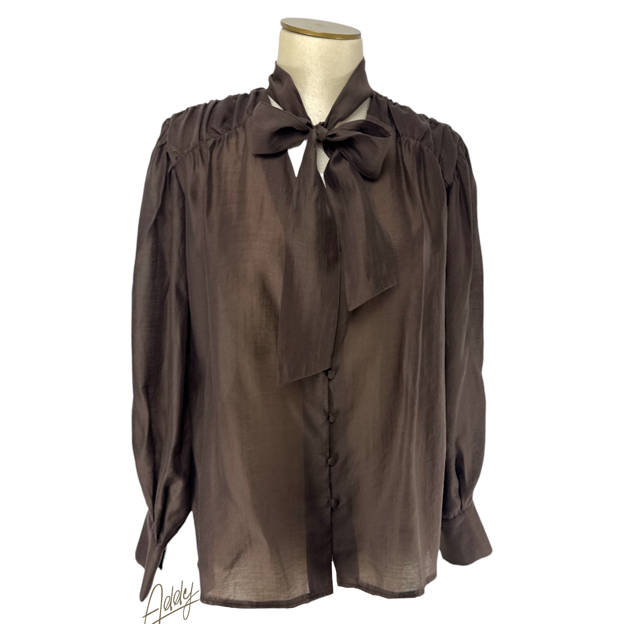 F2519 Elegant blouse with bow size M/L