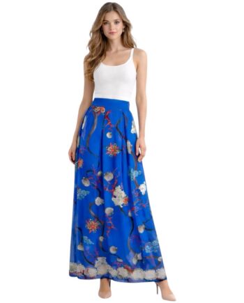 Vibrant rich blue artistic skirt Size M
