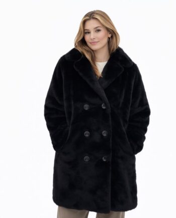 Soft eco furcoat Black