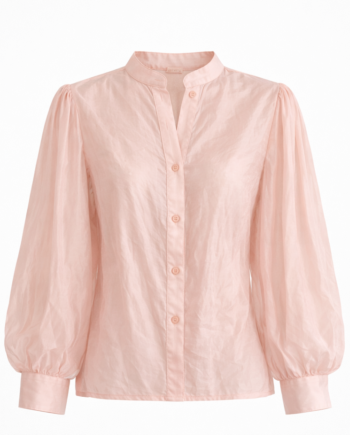 Blouse puff sleeve pink