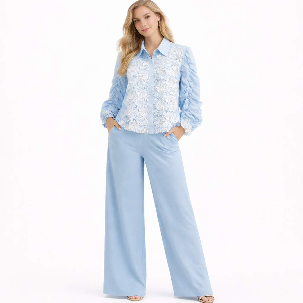 Blouse romantic blue