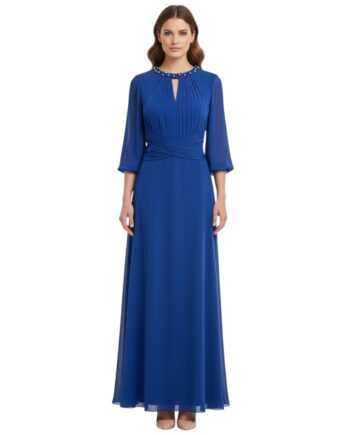 Elise draped chiffon evening gown Size L