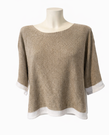 Pullover kaftan beige
