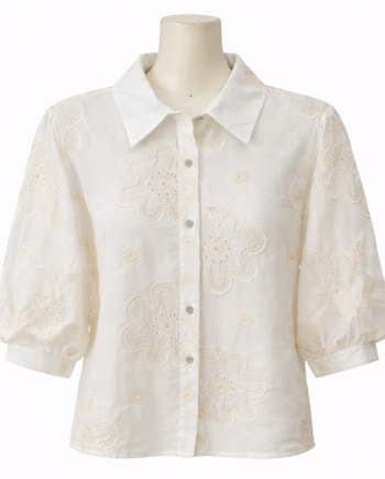 Blouse puff sleeve white