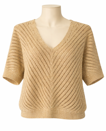 Pullover v neck gold