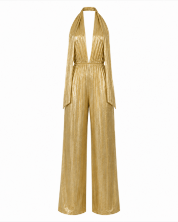 Golden multiway tie jumpsuit