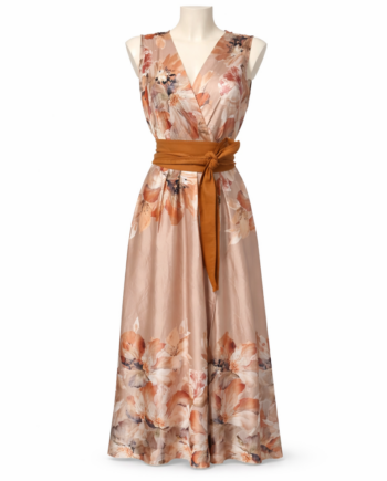 Janine satin printed midi dress