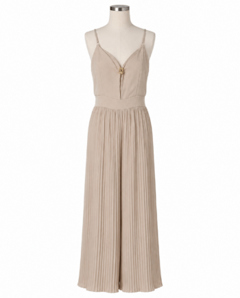 Jumpsuit plissé beige
