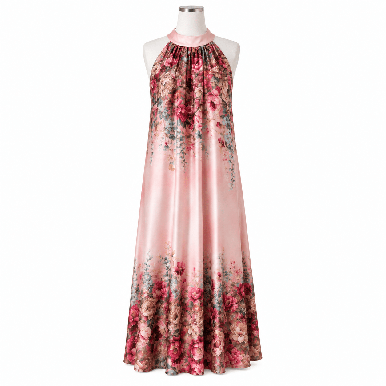 Dress Sandra satin printed print