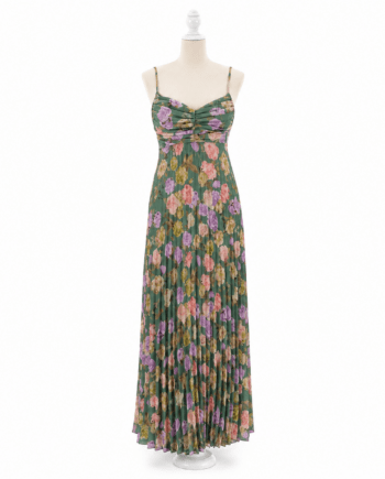 Dress Capri plissè satin green