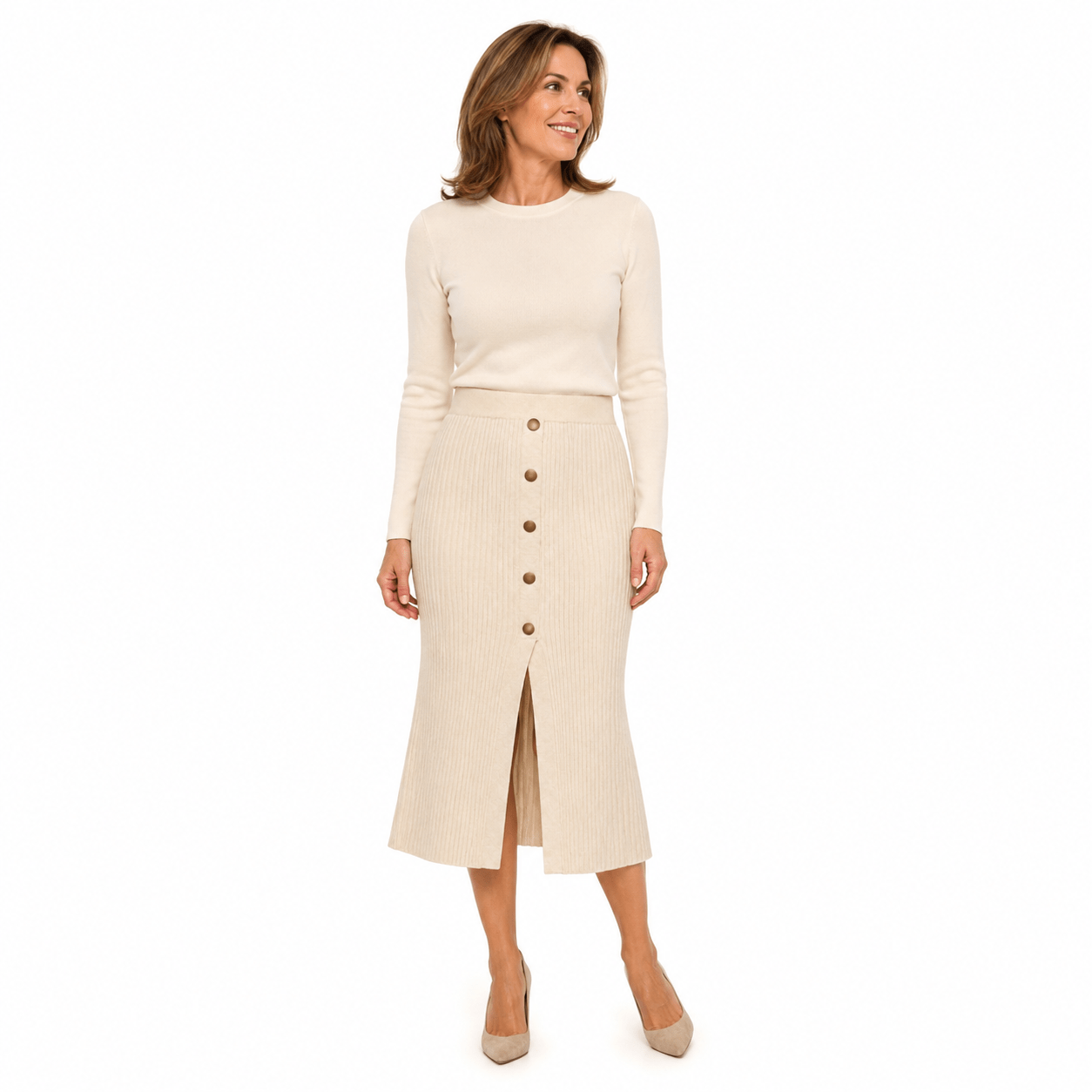 Pullover P07 knitted skirt