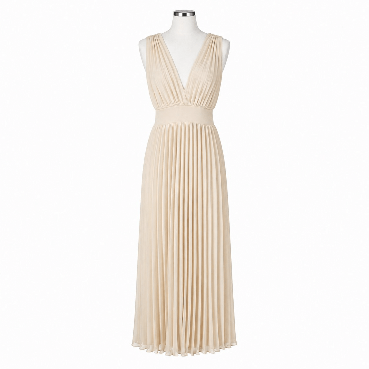 Dress Patricia plissé uni ecru