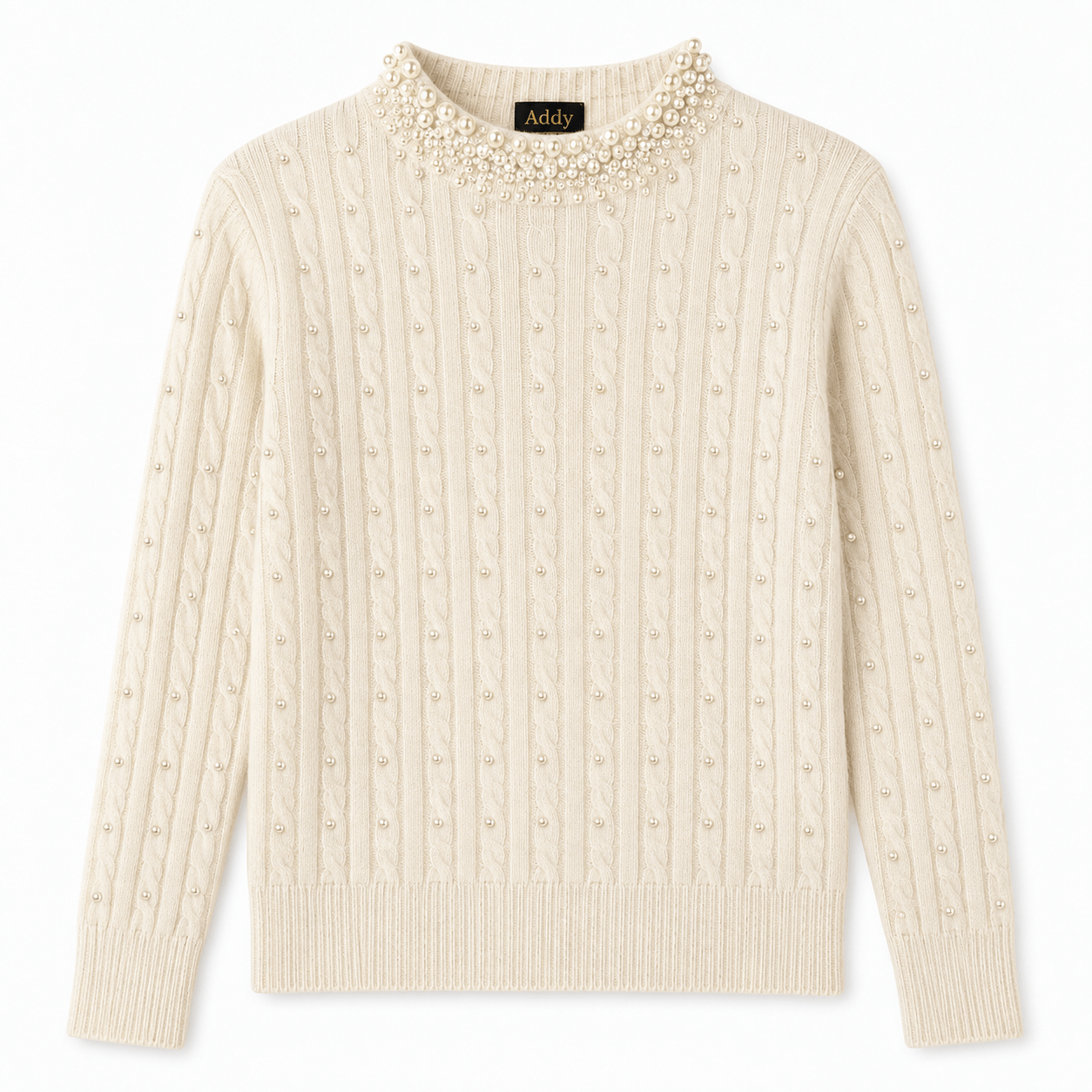 Pullover P05 cable pullover pearl