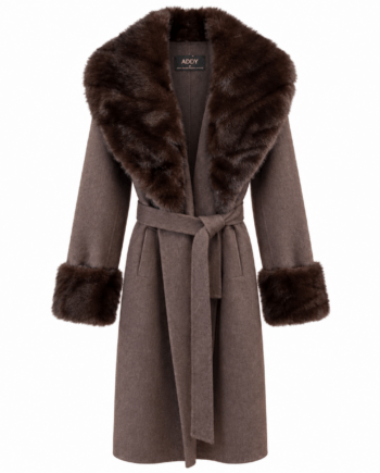 Jacket coat double face marron