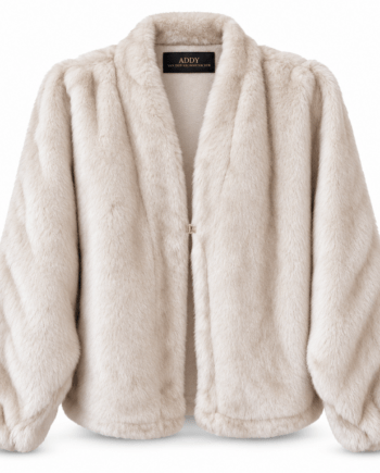 Coat  puff sleeve jacket faux fur