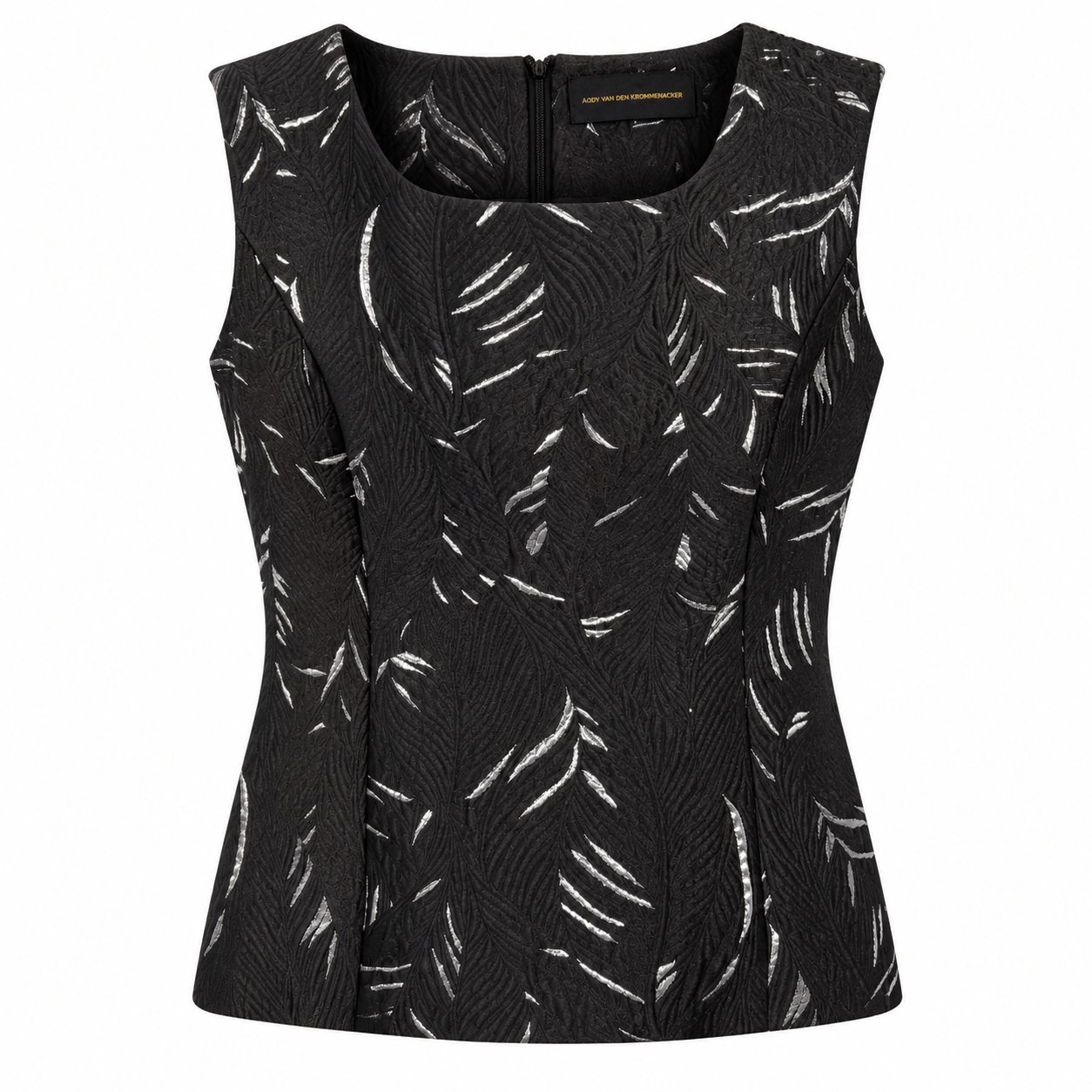 Top sleeveless jacquard