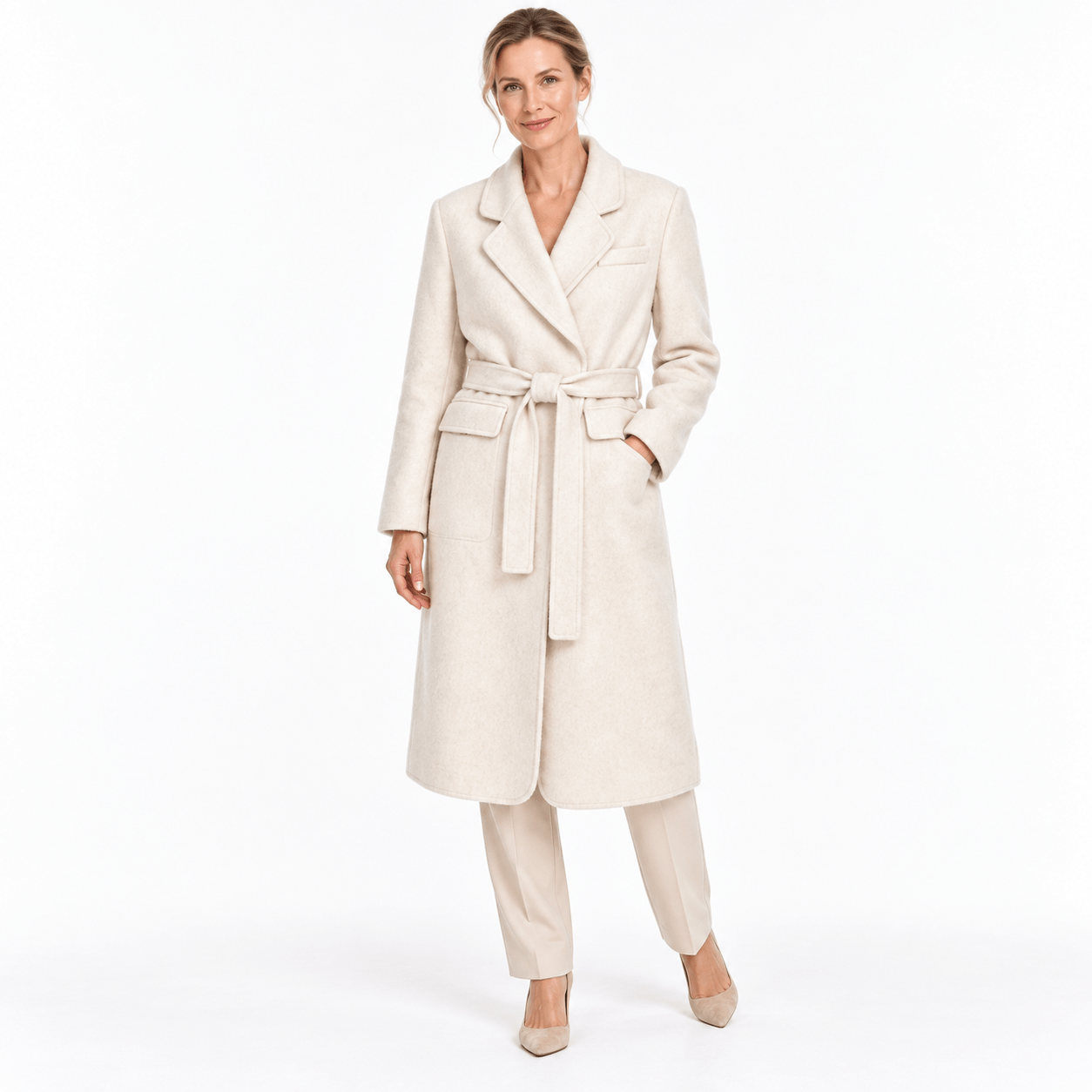 Coat double face wool