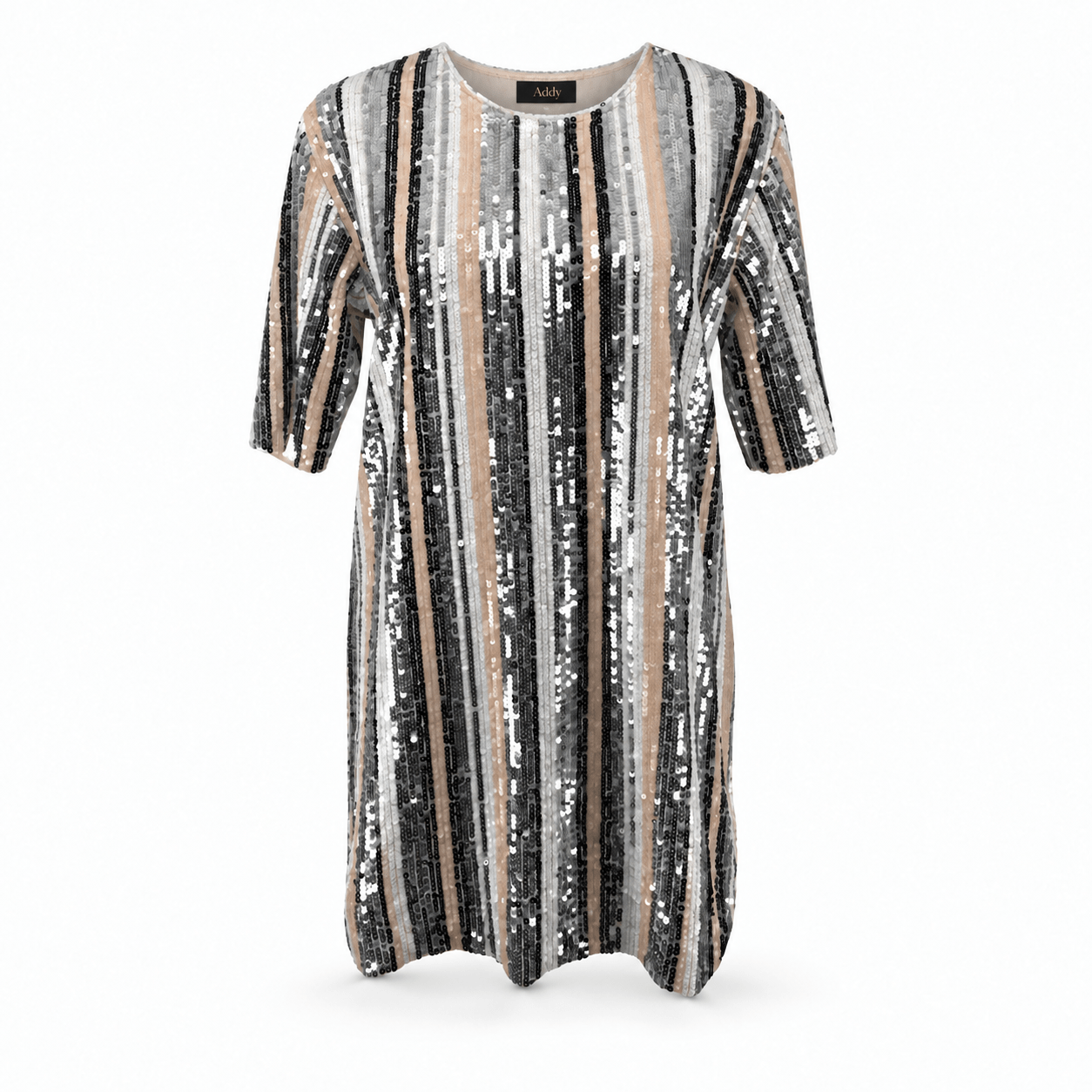 Dress tuniek sequined stripe