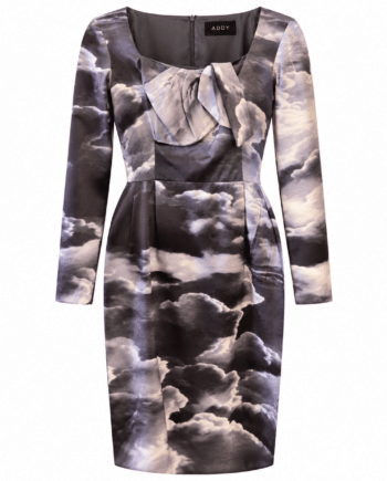 Dress satin cloudprint size L / XL
