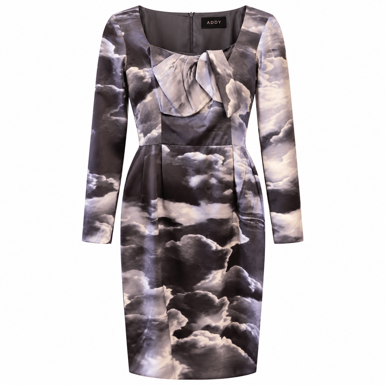 Dress satin cloudprint size L / XL