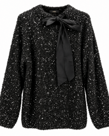 Pullover tweed grey black